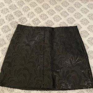 BLANK NYC black leather sequin skirt